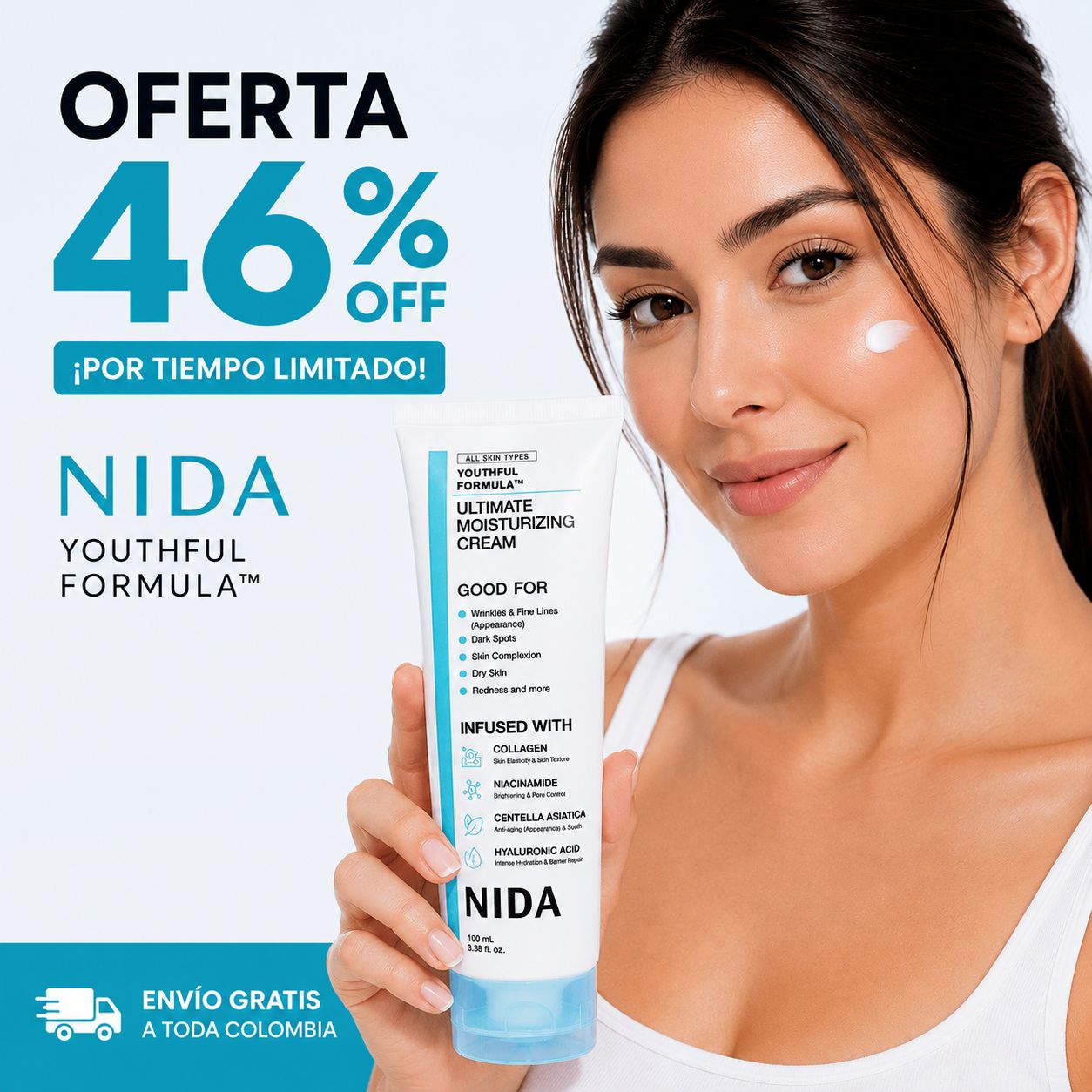 ✨ NIDA Youthful Formula™ : Hidratación Profunda y Piel Más Joven Desde Los Primeros Días