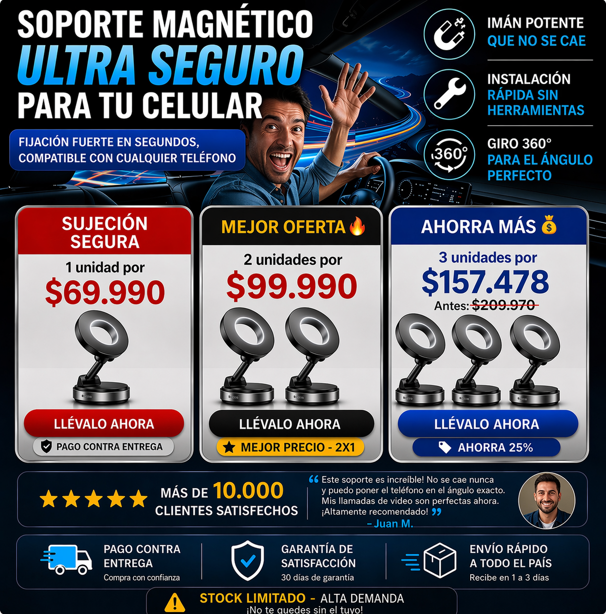 👉 El soporte que NO se cae ni en huecos 🚗