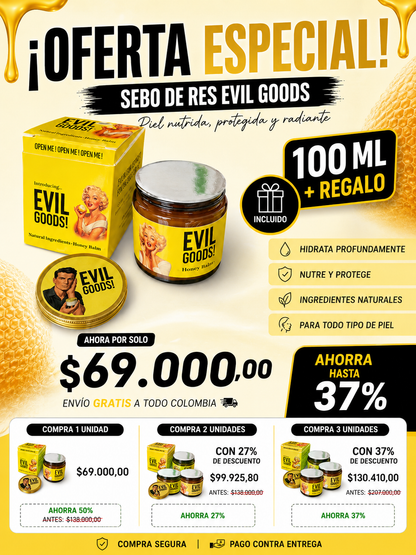 SEBO DE RES EVIL GOODS100 ML EN + REGALO