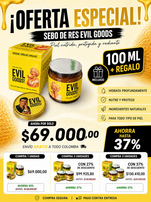SEBO DE RES EVIL GOODS100 ML EN + REGALO