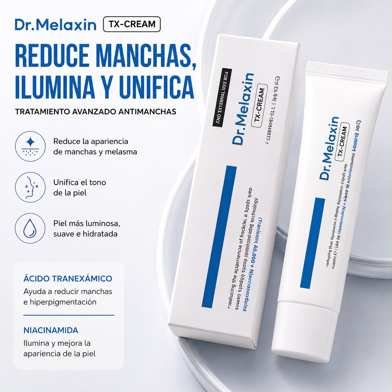 CREMA DR MELAXIN:✨ Recupera una piel uniforme, luminosa y con menos manchas desde las primeras semanas de uso